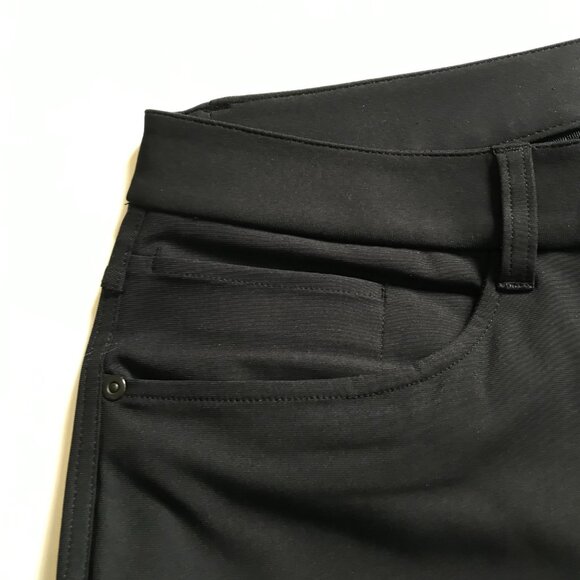 Lululemon ABC Classic Fit Commission Trouser Pants Mens 34 Black Warpstreme - Picture 6 of 13